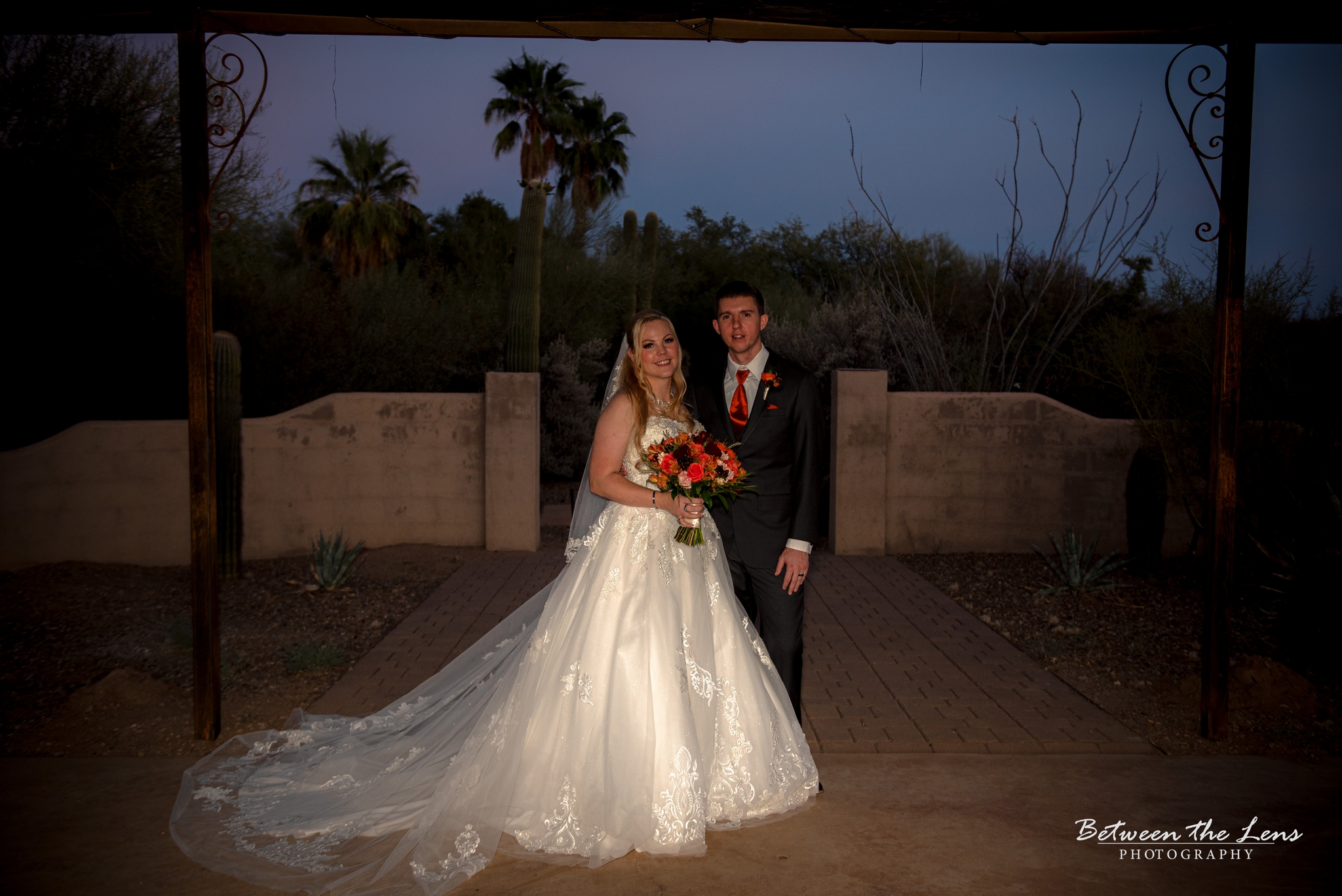 Bride & Groom At Sunset